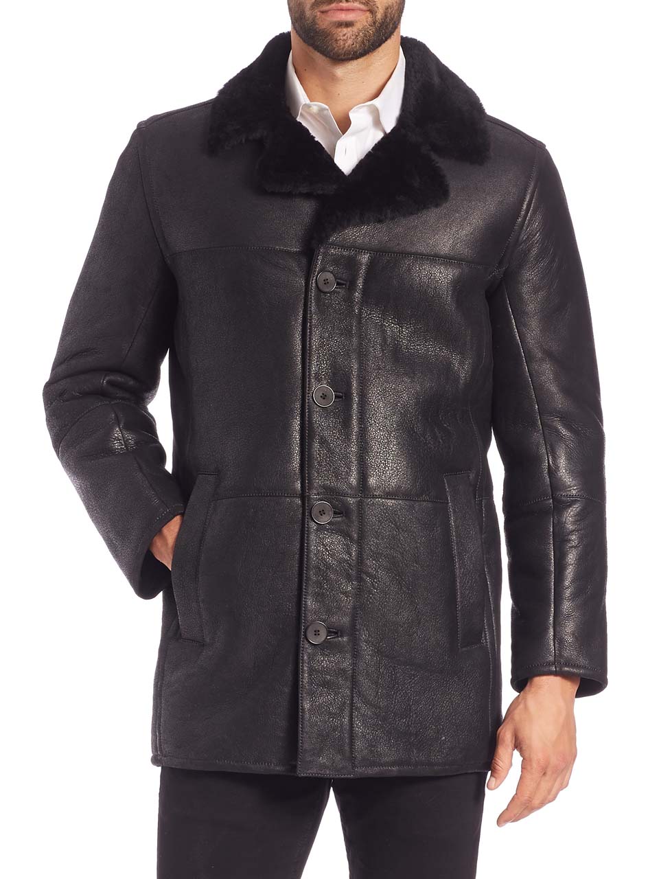 Andrew marc shearling on sale coat