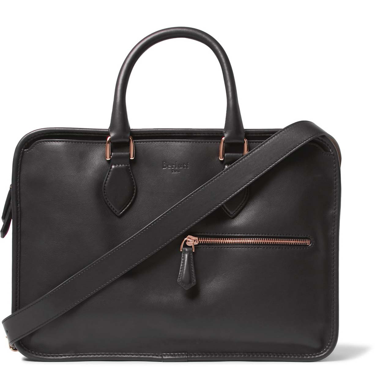 Berluti Un Jour Mini Polished-Leather Briefcase