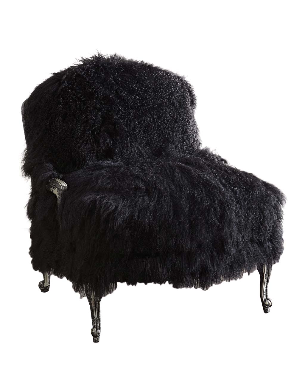 Old Hickory TanneryWorthen Noir Sheepskin Chair _1