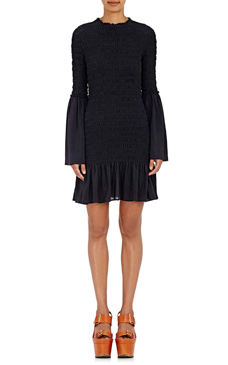 Stella McCartney Ruched Silk Crêpe De Chine Minidress