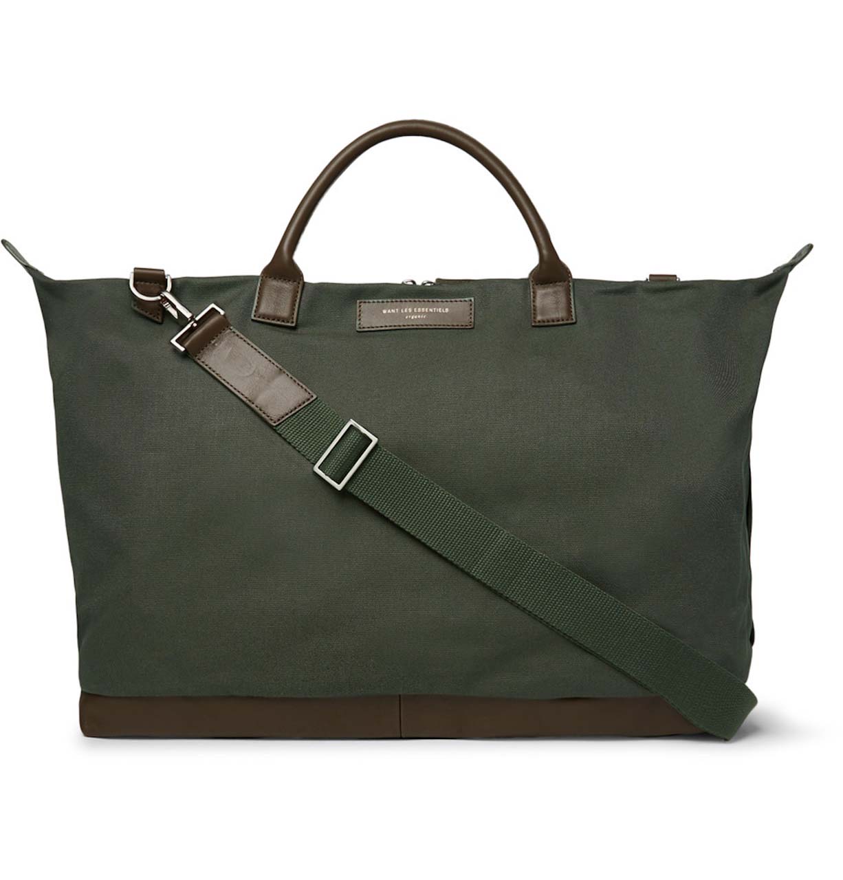 Want Les Essentials Hartsfield Leather-Trimmed Canvas Holdall