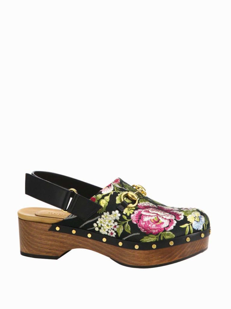 Gucci Amstel Floral Jacquard Slingback Clogs_1