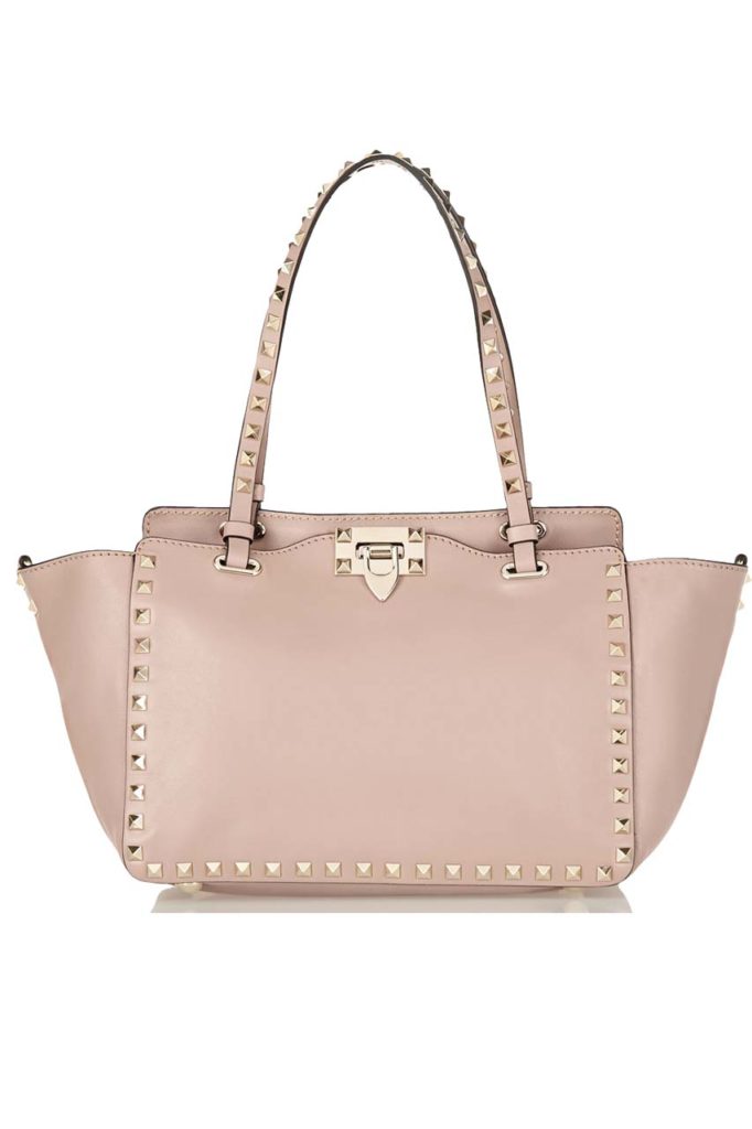 Valentino The Rockstud Small Leather Trapeze Bag_1