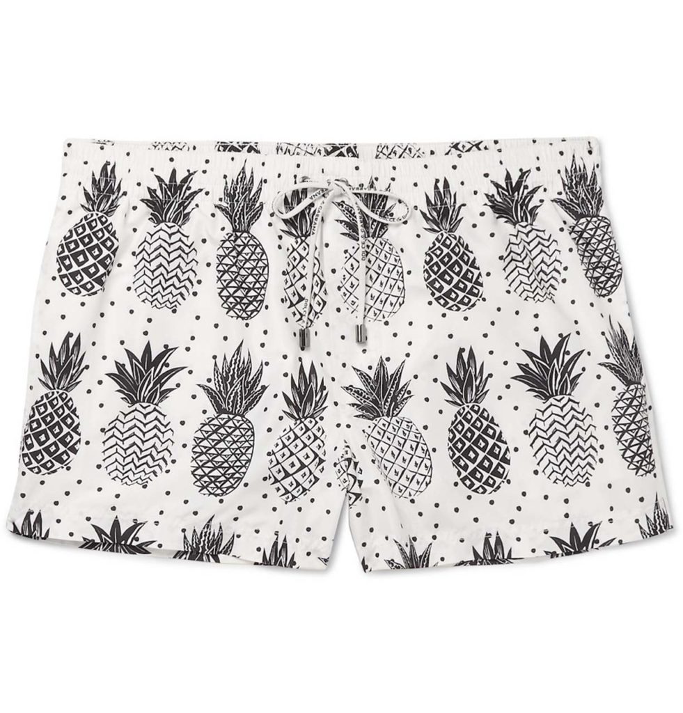 Dolce & Gabbana Slim-Fit Mid-Length Pineapple-Print Swim Shorts