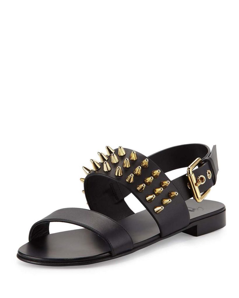 Giuseppe Zanotti Men's Studded Leather Strap Sandal