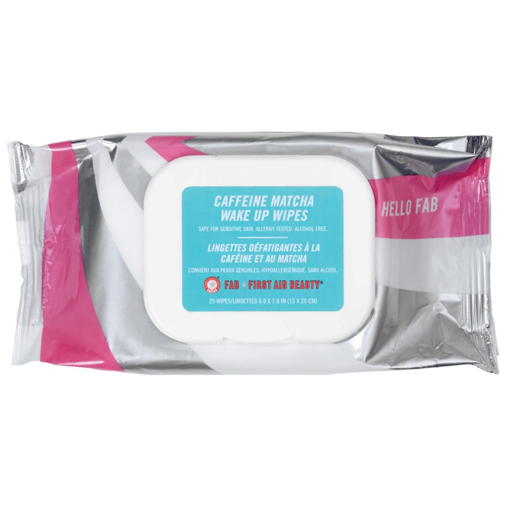 First Aid Beauty Hello FAB Caffeine Matcha Makeup Wipes_1