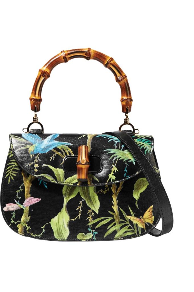 Gucci Bamboo Classic Printed Textured-Leather Shoulder Bag_1