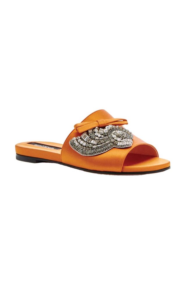 Rochas Crystal Embellished Slide with Bow_1