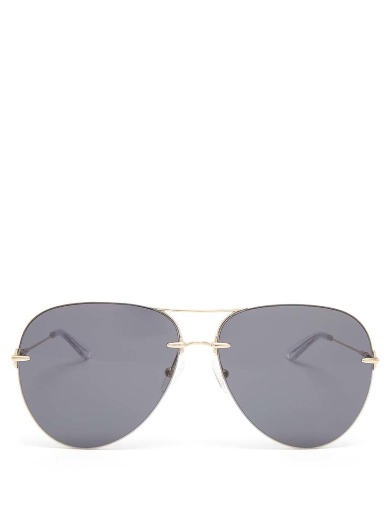 Christopher Kane Aviator Metal Sunglasses