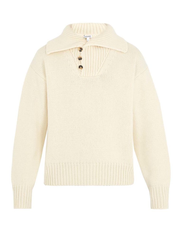 Loewe Shawl-collar Wool Sweater