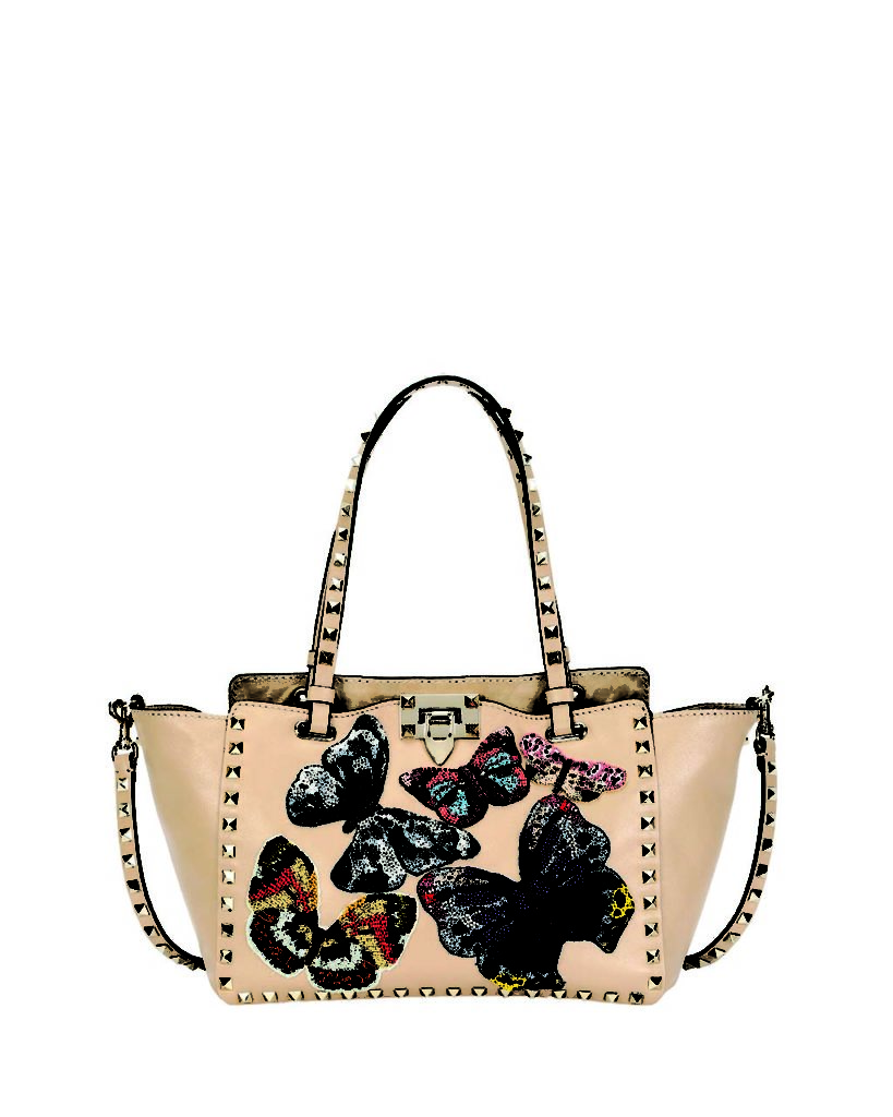 Valentino Garavani Rockstud Small Embroidered Tote Bag_1