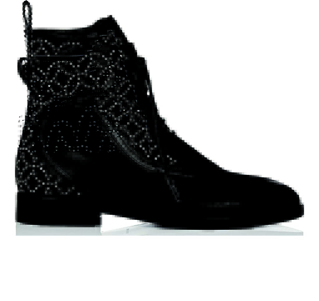 Alaïa Studded Leather Lace-Up Ankle Boots_1