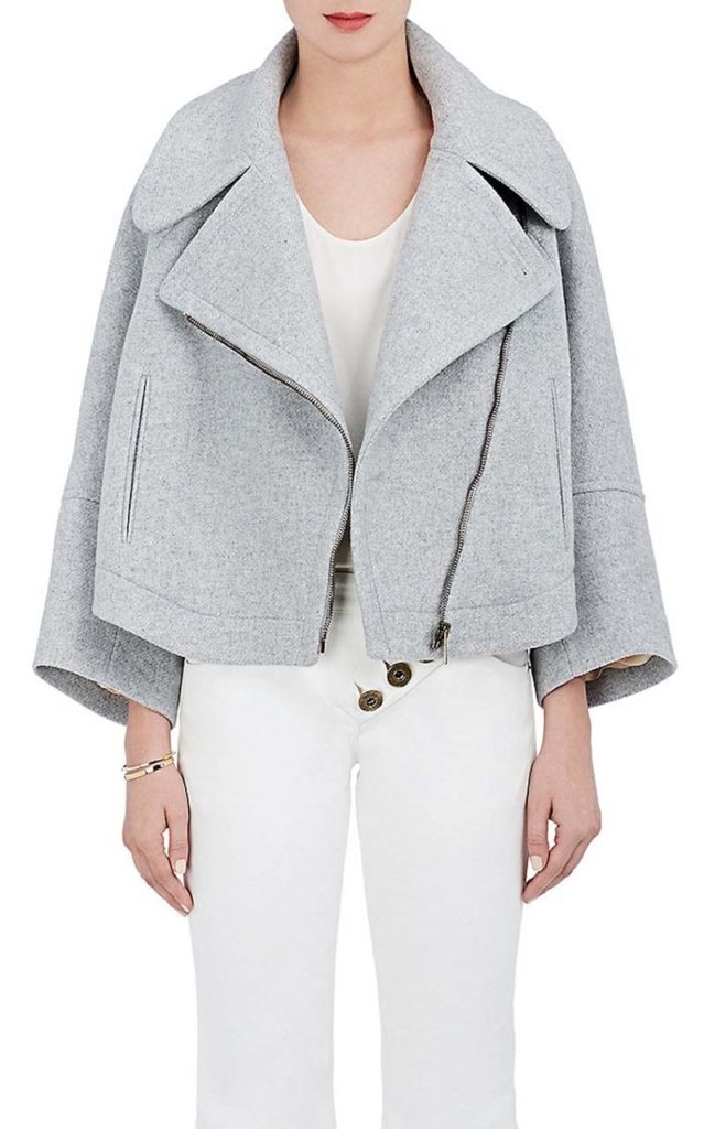 Chloé Brushed Melton Asymmetric-Front Jacket