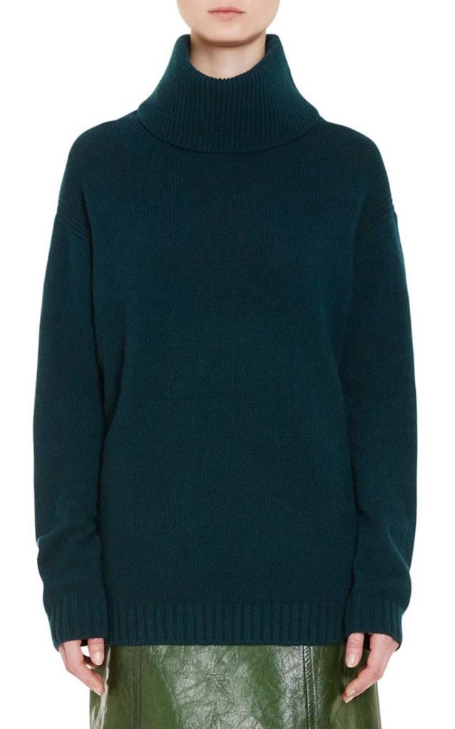 Prada Wool-Cashmere Oversized Turtleneck Sweater