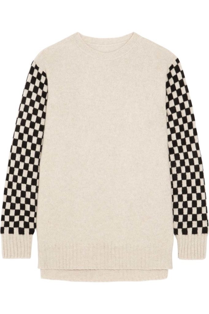 The Elder Statesman Checked Cashmere Sweater