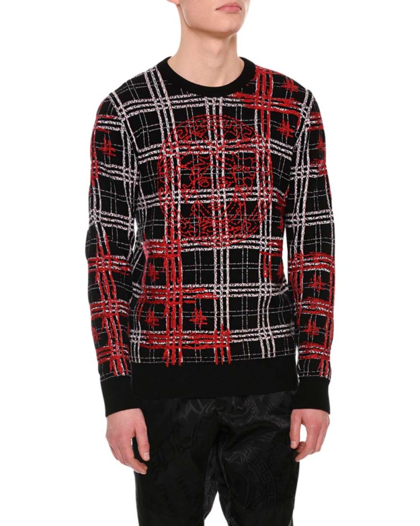 versace plaid sweater