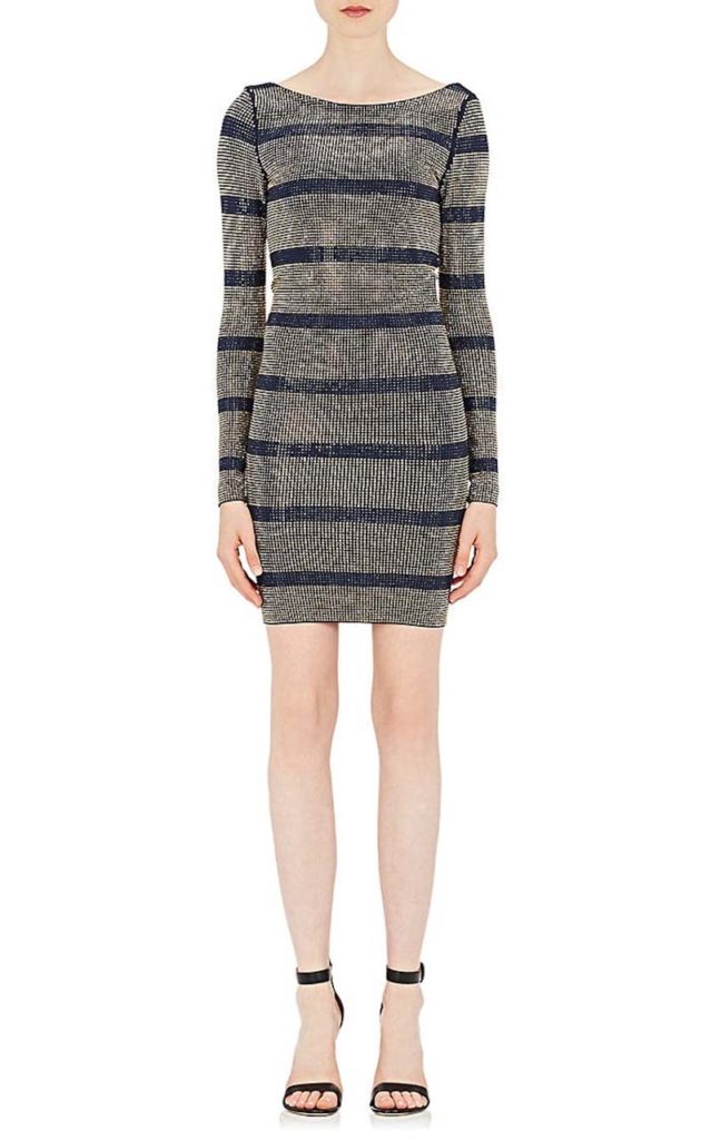 Balmain Crystal-Embellished Knit Cocktail Dress