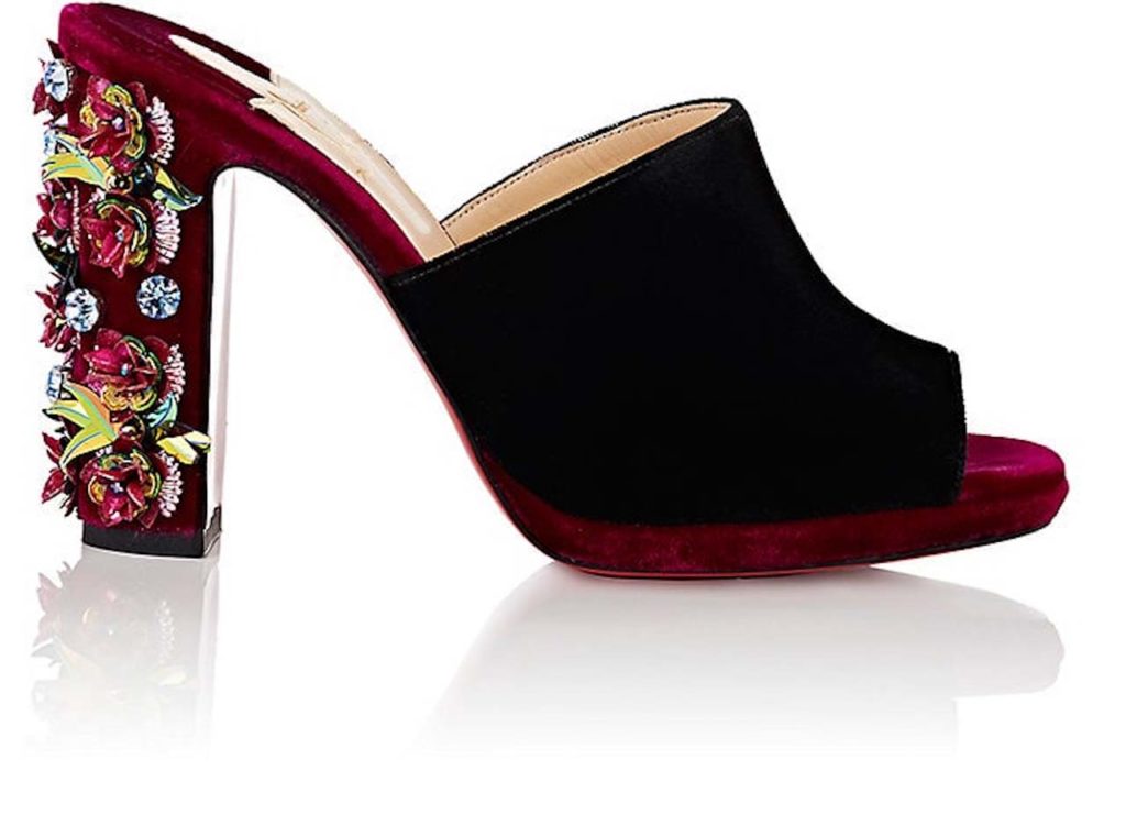 Christian Louboutin Donaflor Velvet Mules