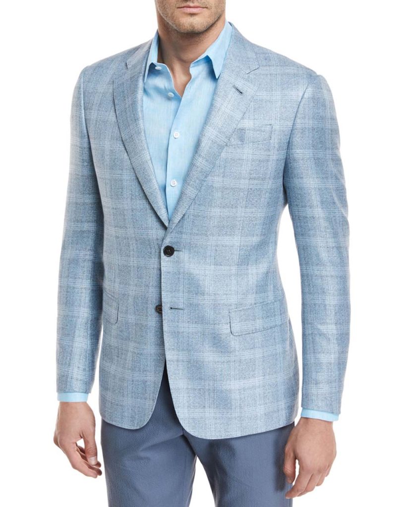 Giorgio Armani Viscose Plaid Sport Coat