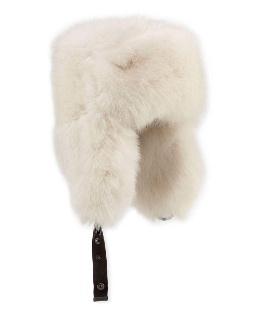 Moncler Fox-Fur Aviator Hat