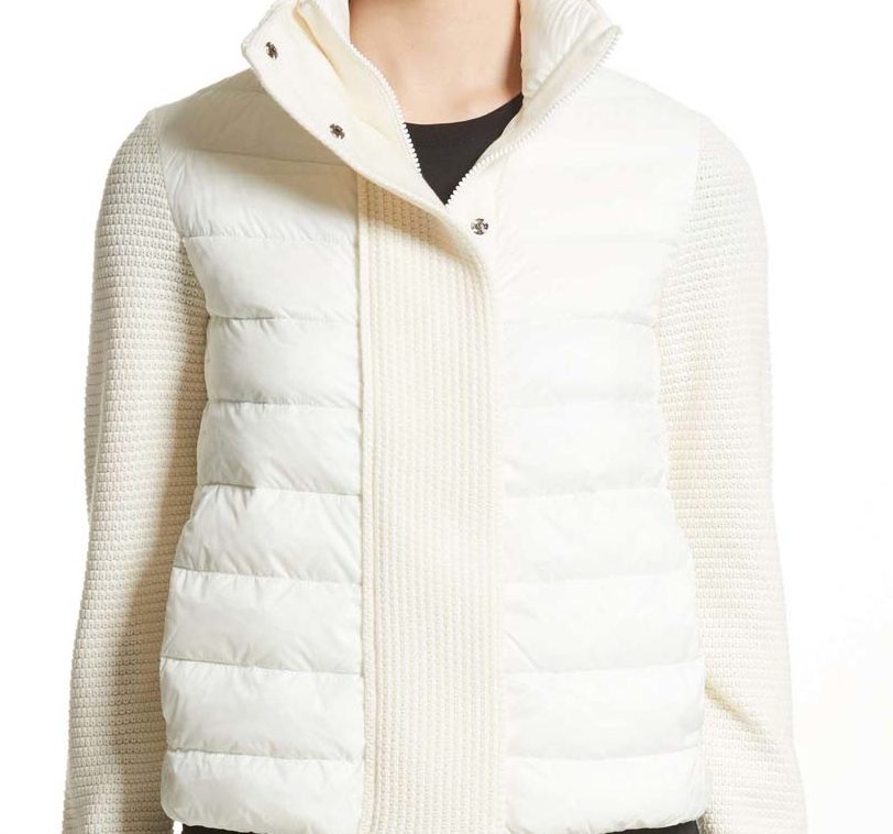 moncler mixed media cardigan