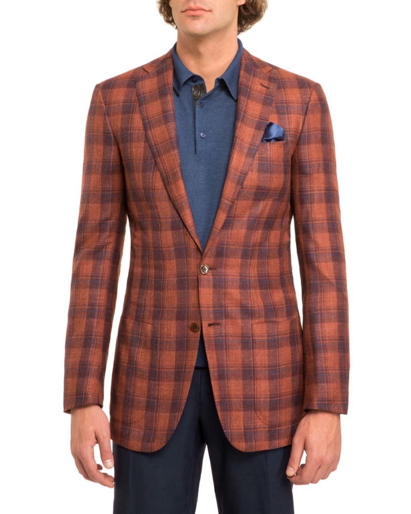 Stefano Ricci Plaid Two-Button Sport Jacket