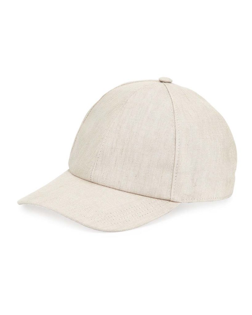 Brunello Cucinelli Solid Linen Baseball Cap