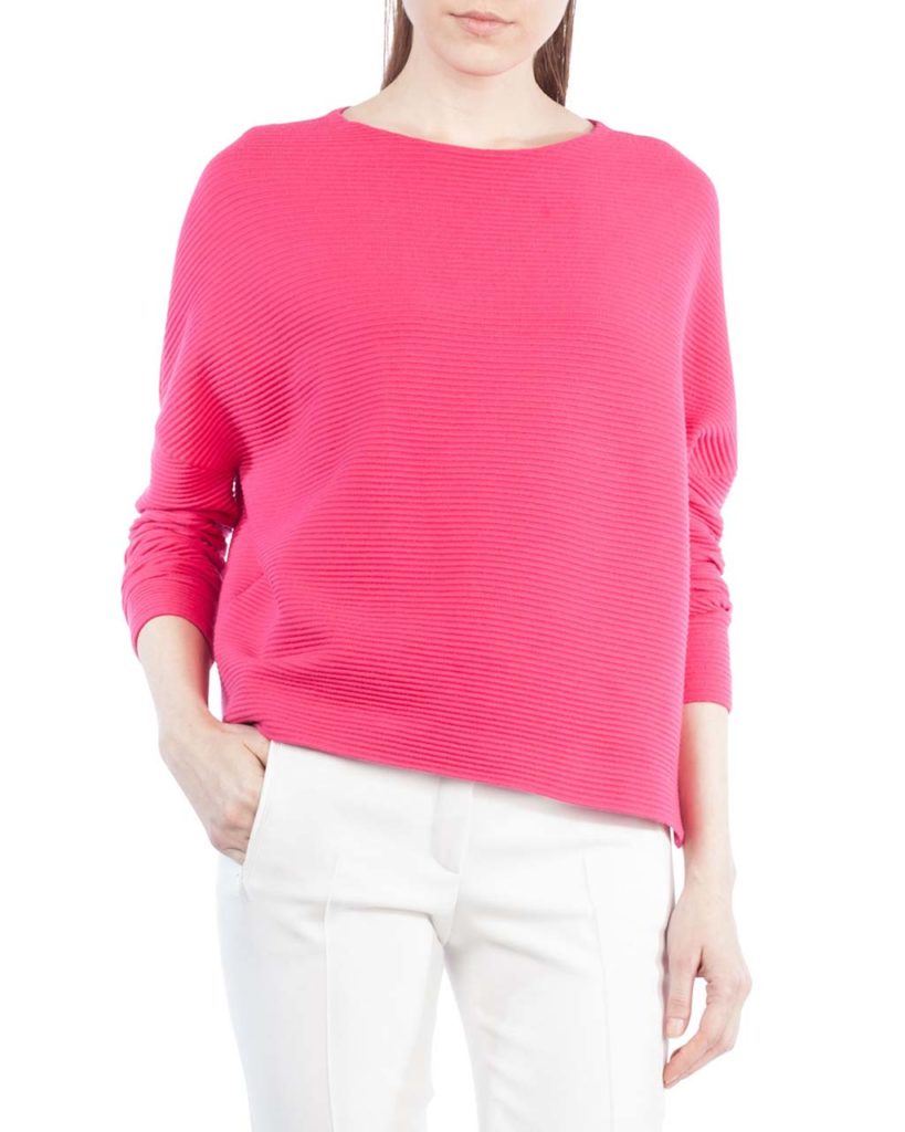 Akris punto Ribbed Stretch-Knit Pullover Top