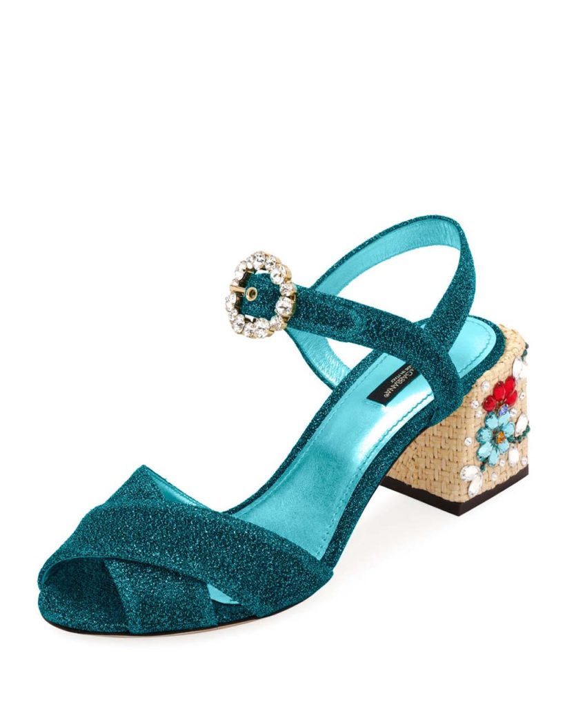 Dolce & Gabbana Glitter Embellished 60mm Sandal_1