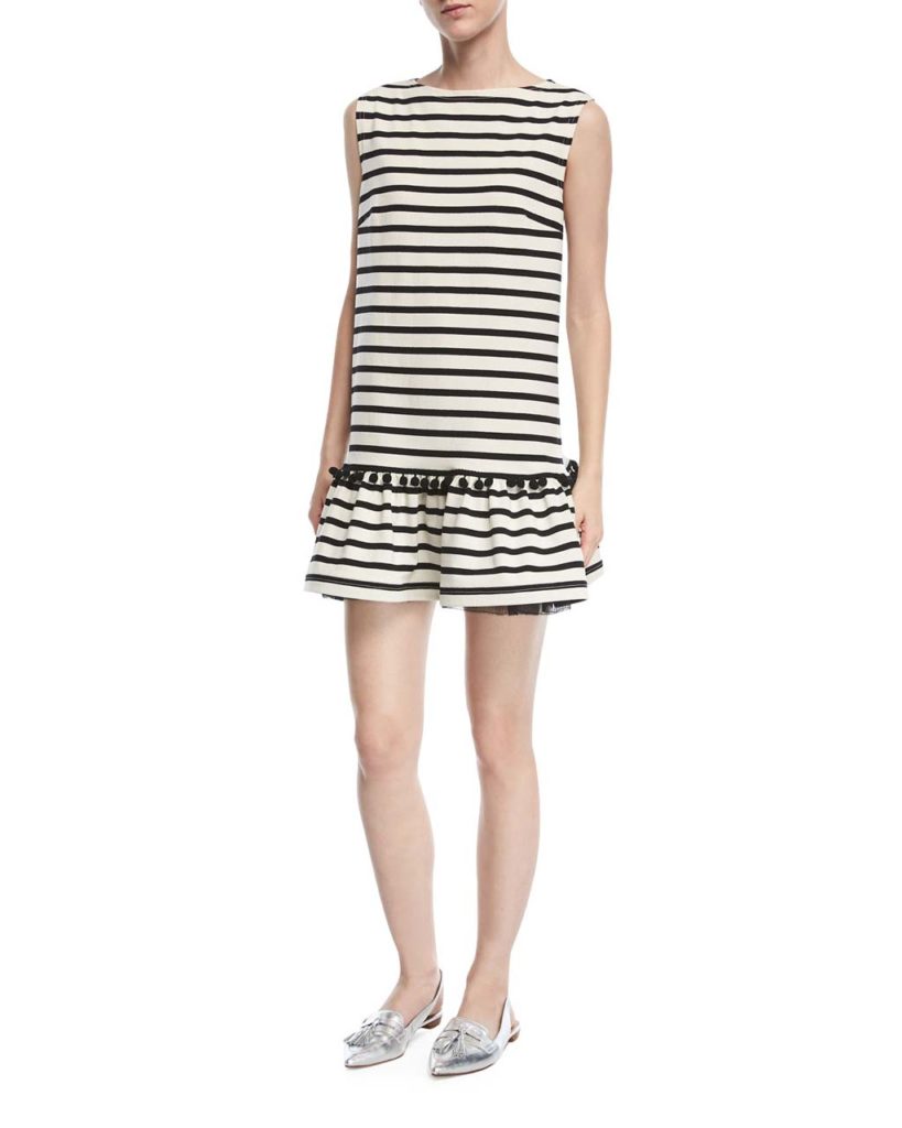 Marc Jacobs Sleeveless Striped Peplum Dress