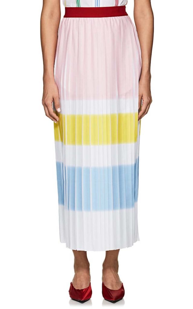 Vivetta Pleated Crepe Maxi Skirt