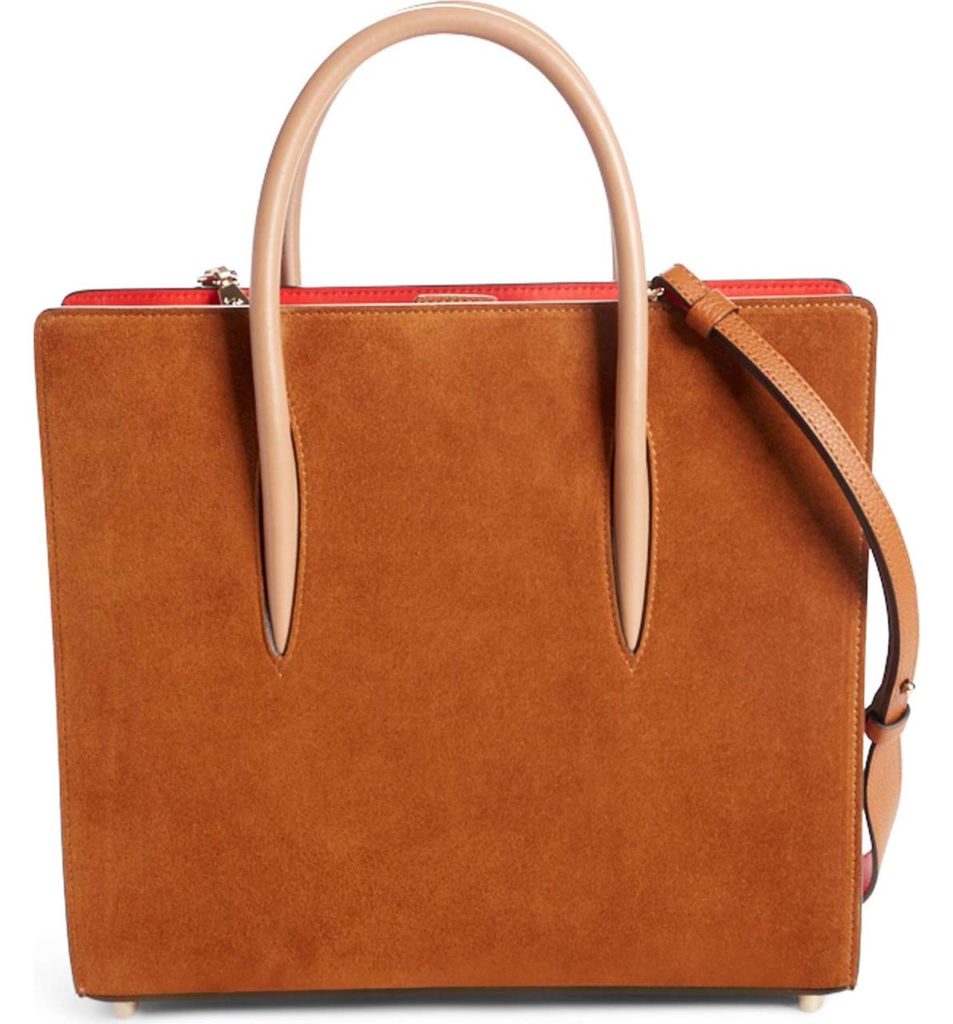 Christian Louboutin Medium Paloma Loubiwoodstock V Suede & Leather Tote