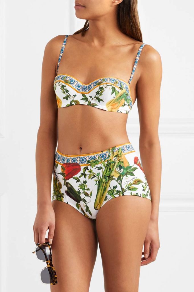 Dolce & Gabbana Printed Bandeau Bikini_1