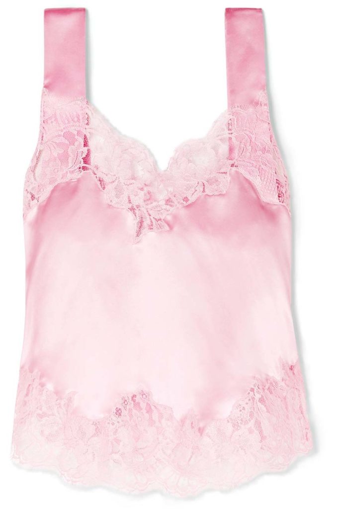Givenchy Lace-Trimmed Silk-Charmeuse Camisole