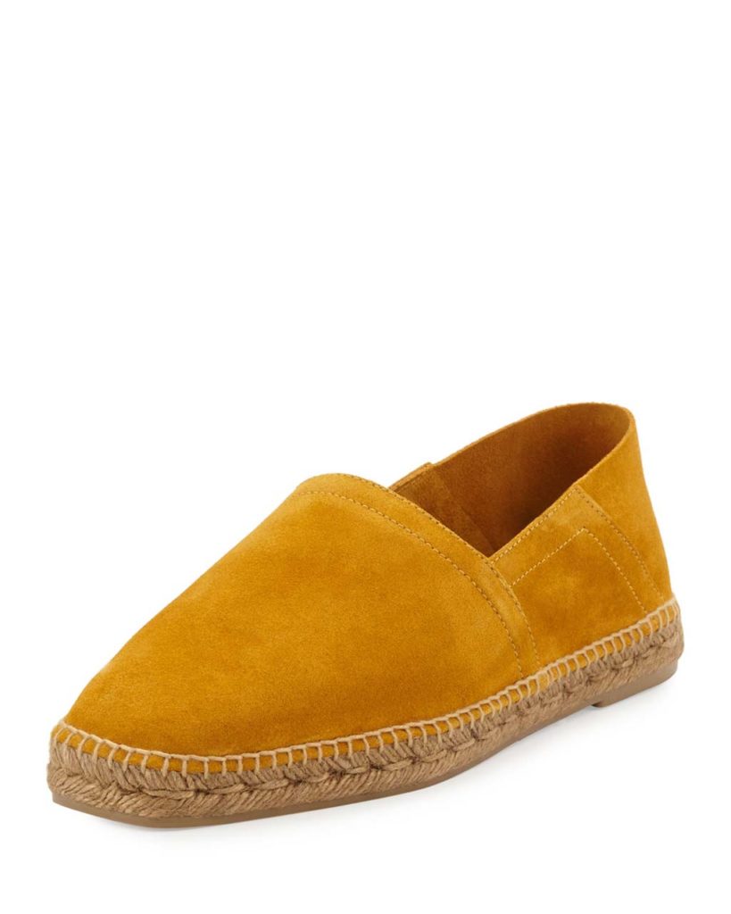 TOM FORD Barnes Suede Espadrille, Yellow