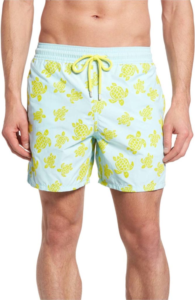 Vilebrequin Moorea Flocked Turtles Print Swim Trunks