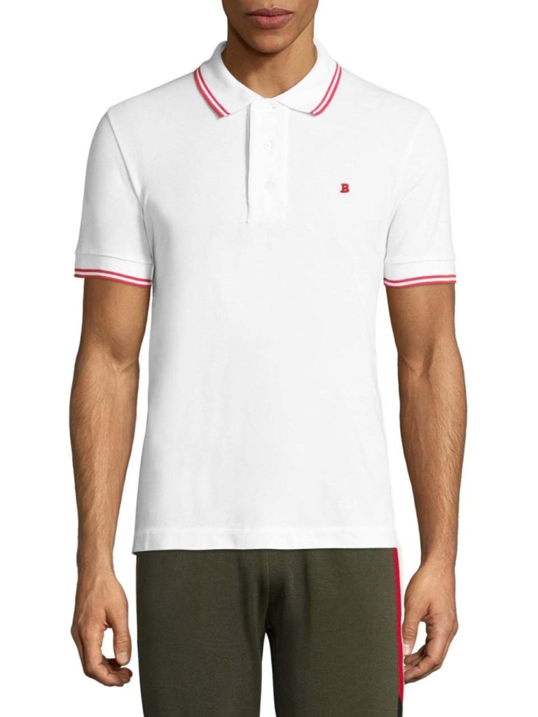 bally-white-Tipped-Cotton-Polo