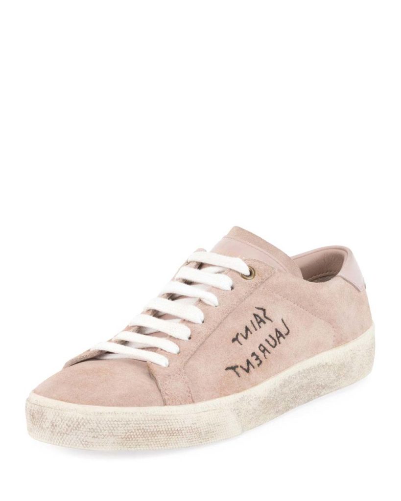 saint-laurent-ROSE-ANTIQUE-Court-Classic-Logo-writing-Suede-Low-top-Sneaker