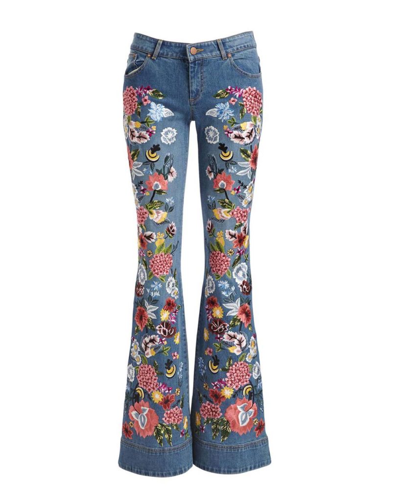 Alice & Olivia Embroidered Jeans $795