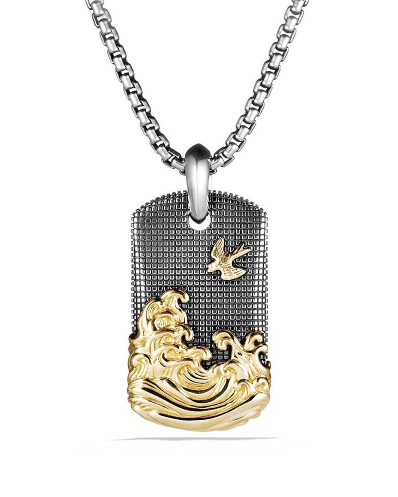 David Yurman Waves Tag Pendant