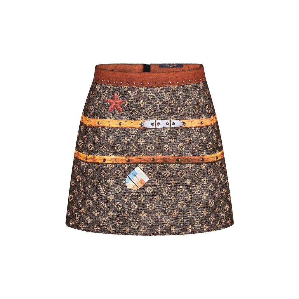 LV Mini Skirt w Trunks Print