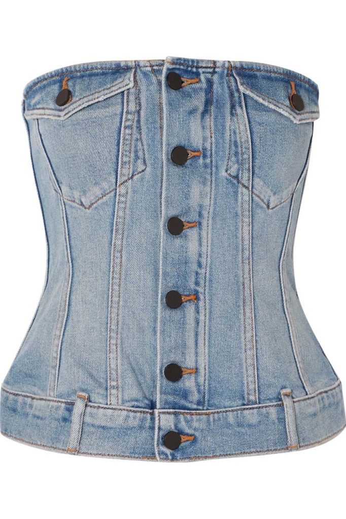 Alexander Wang Strapless Denim Top