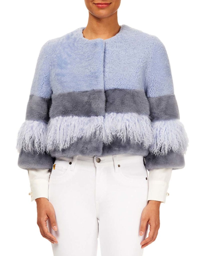 Gorski Colorblock Lamb Shearling & Mink-Fur Jacket