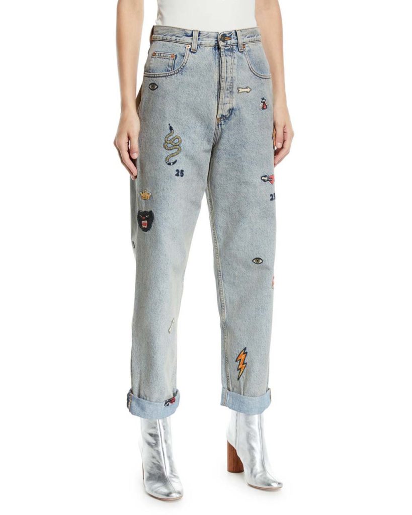 Gucci Embroidered Jeans