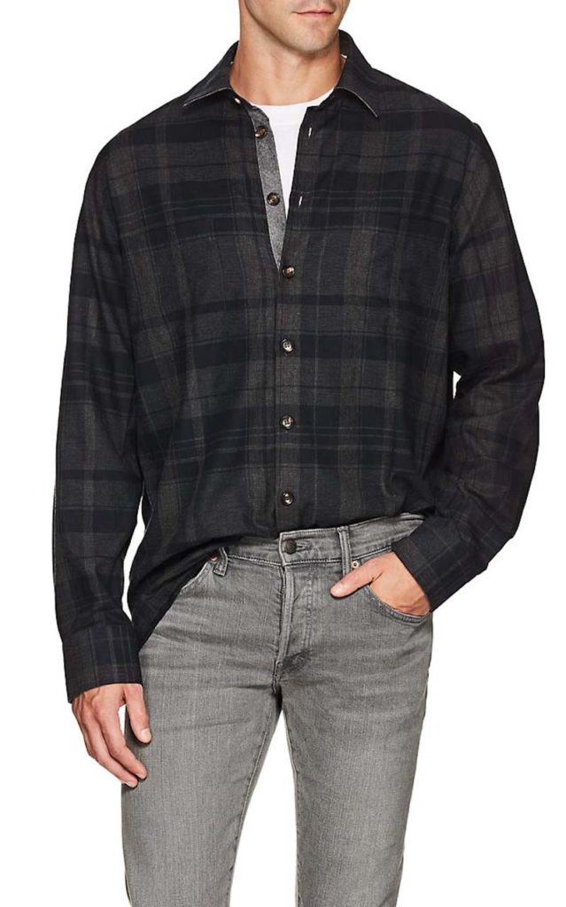 Luciano Barbera Checked Cotton Flannel Shirt