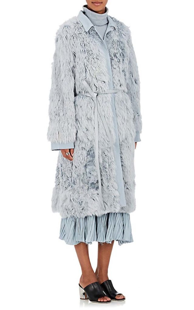 Sies Marjan Alpaca Fur Belted Coat_1