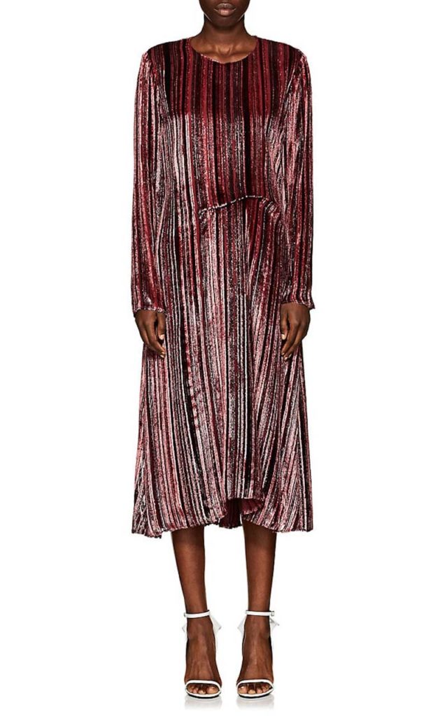 Sies Marjan Maude Striped Silk-Blend Dress