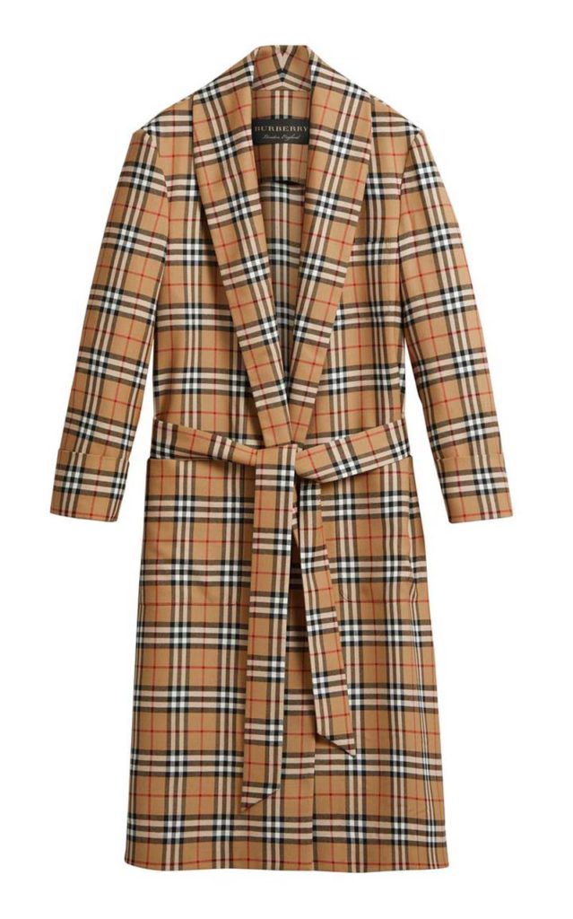 Burberry Belted Checked Wool Coat $2,890_1