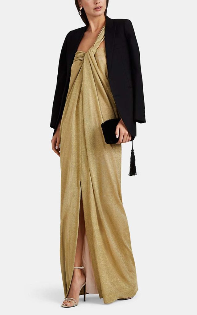 Lanvin Lamé One-Shoulder Gown $3,290_1