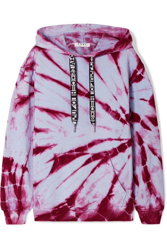 Proenza Schouler PSWL Tie-Dyed Cotton-Jersey Hoodie_1